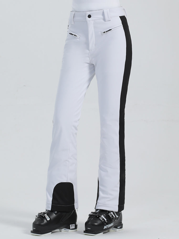 Gsou Snow Pantalon de ski d'extérieur slim et hautement extensible pour femme
