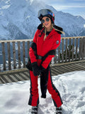 Gsou Snow Women's Classic Faux Fur One Piece Ski Suit