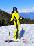 Gsou Snow Combinaison de ski classique en fausse fourrure pour femme 