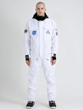 Smaining Men's Slope Star White One Picece Snowboard Ski Suits