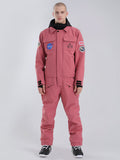 Smaining Men's Slope Star Pink One Picece Snowboard Ski Suits