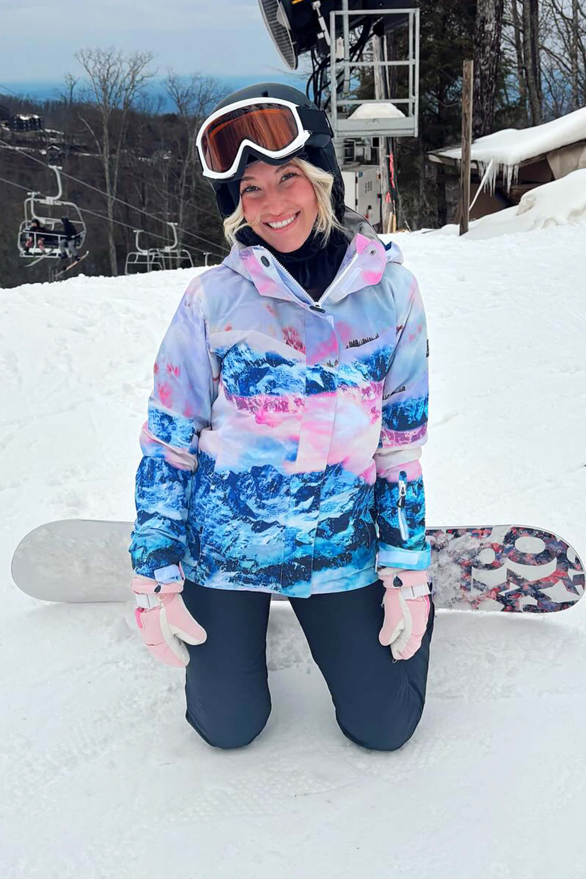 レディース スノーマウンテン クラシック 多用途 取り外し可能フード