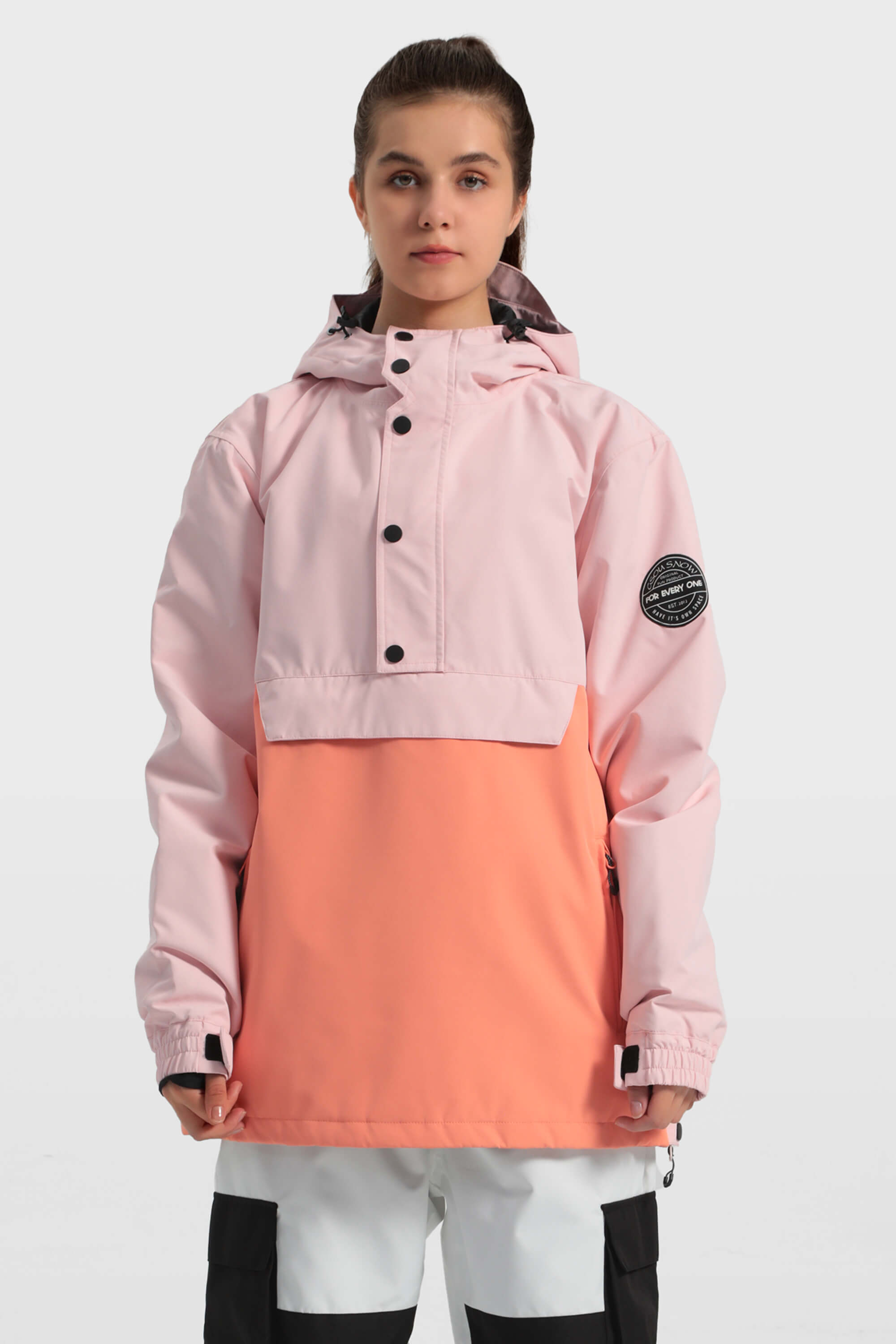 Women's Landscape Loose-Fit Multi-Snap Closure Waterproof Snow