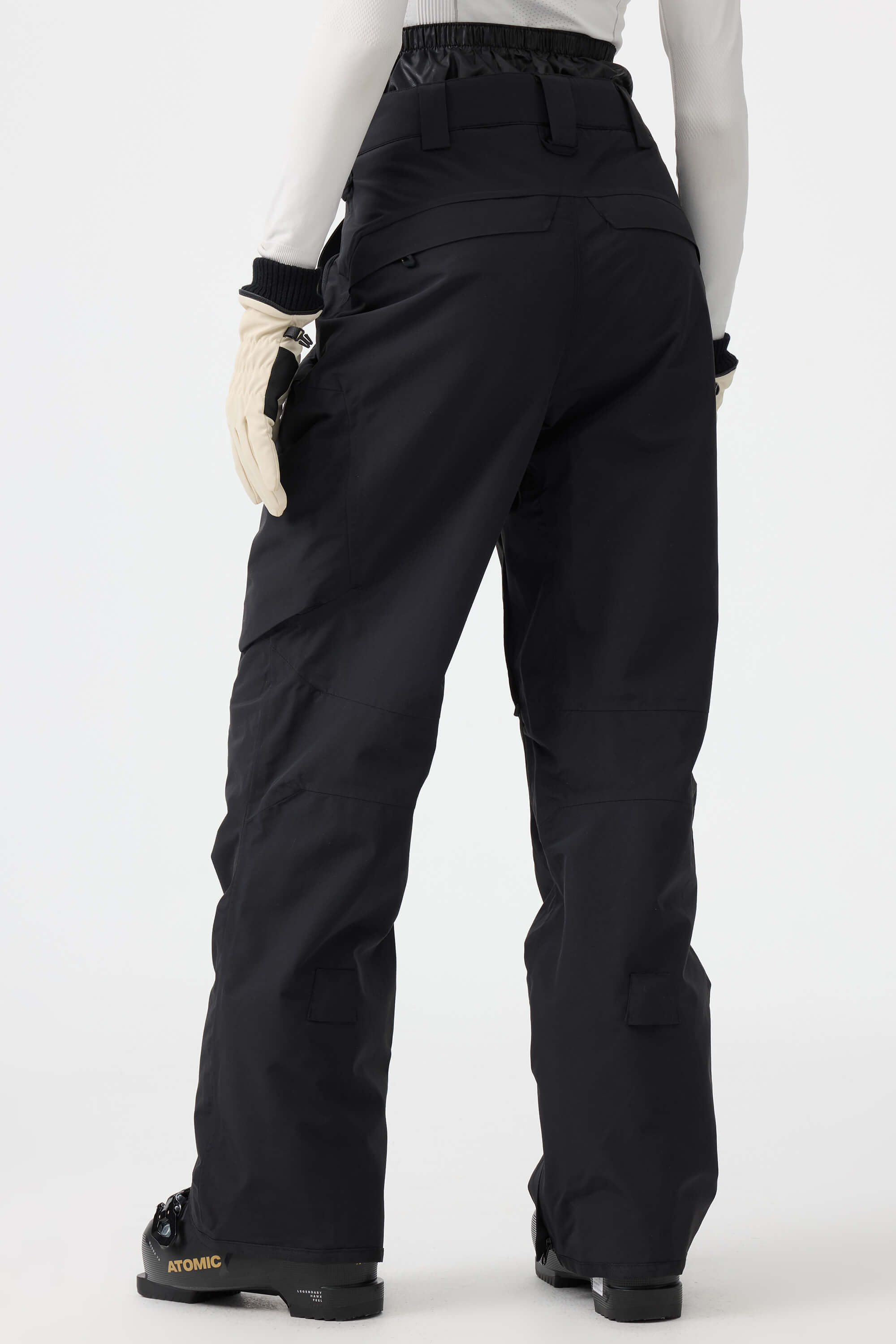 スノーボード PANTS BLACK LEATHER Women's Black Multi-Pocket Venting Baggy Snow Pants – GSou Snow