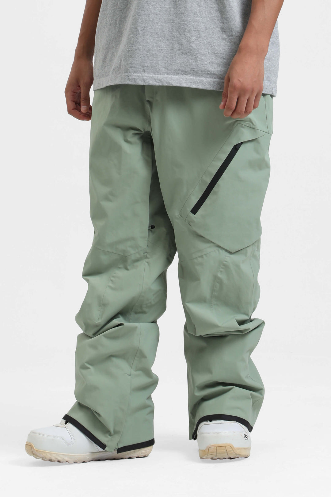 Men's Green Multi-Pocket Venting Baggy Snow Pants – GSou Snow