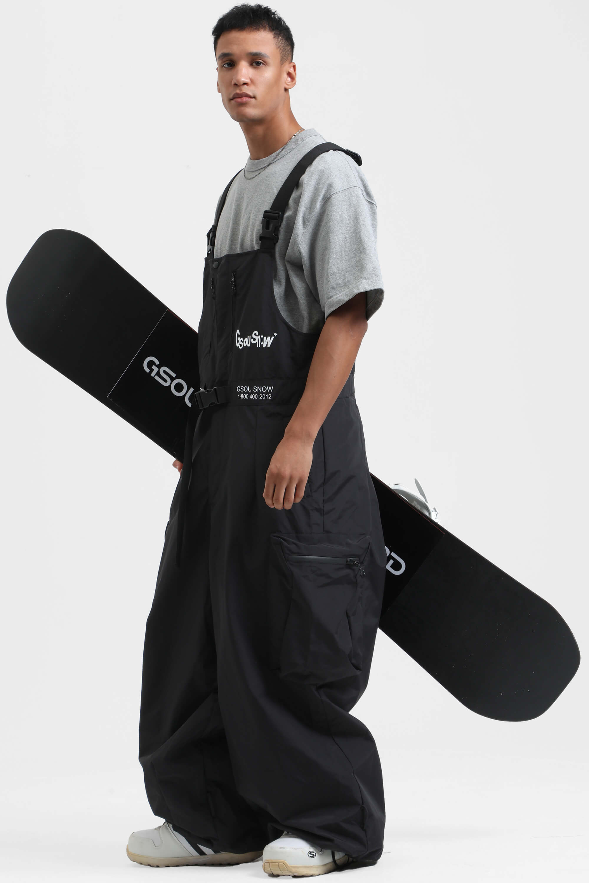 メンズ ミントグリーン ワークウェアスタイル 内蔵ベルト付き バギー