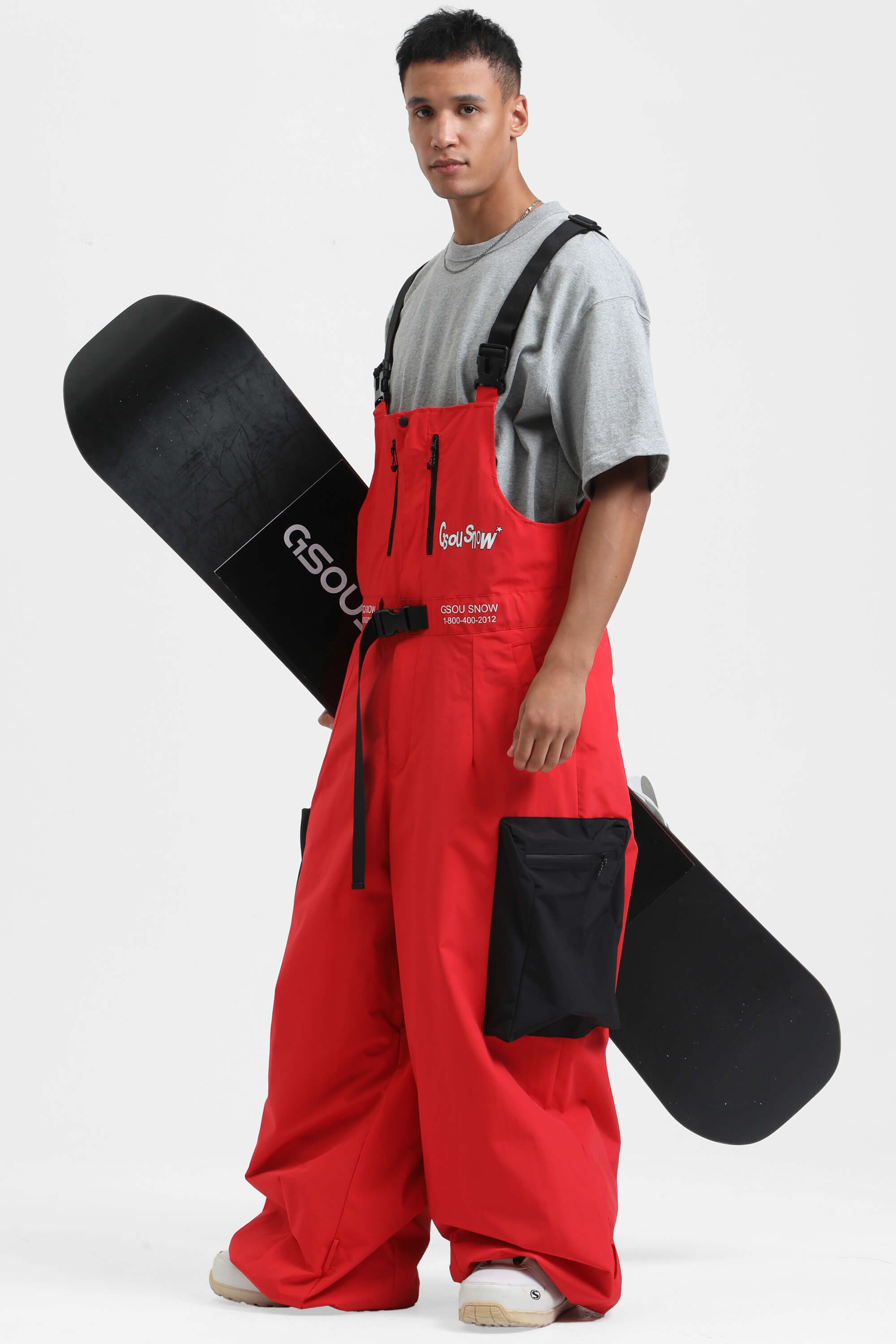 メンズ ミントグリーン ワークウェアスタイル 内蔵ベルト付き バギー