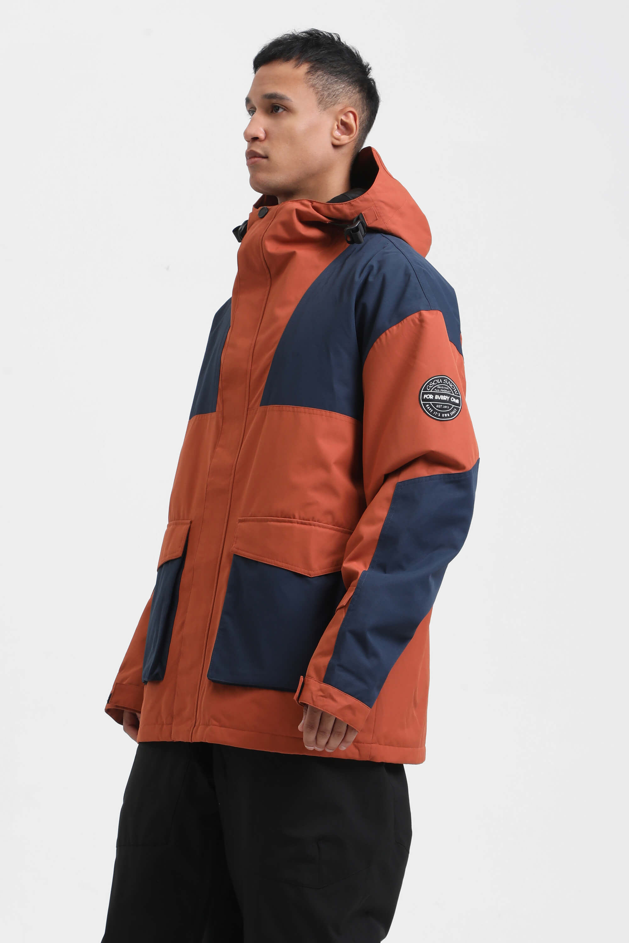 Men's Navy & Fuchsia Abrasion Resistant Waterproof Insulated