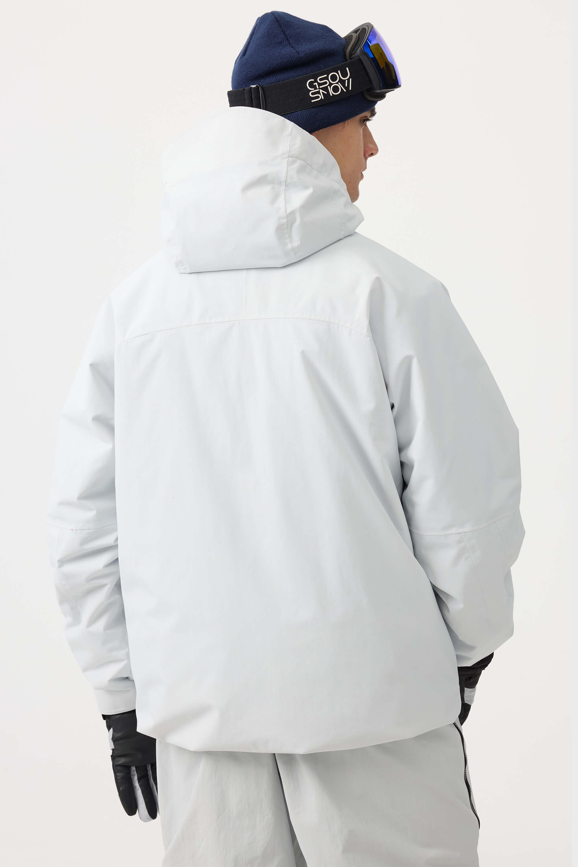 Men's Off White Face Vented Multi-pocket Fully Waterproof Snow