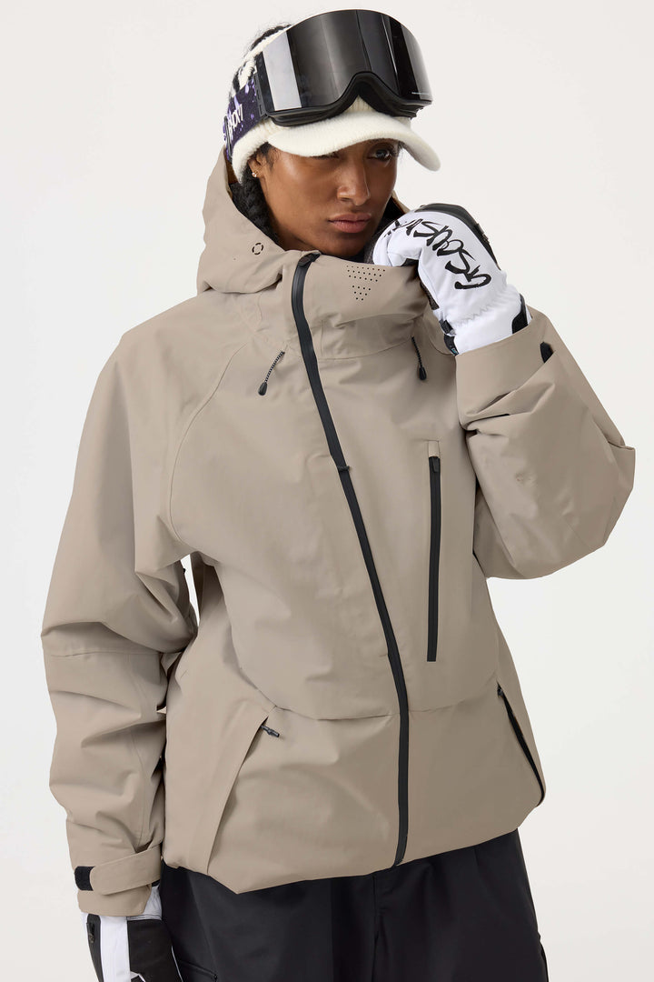 Off-White Face Vented Multi-Pocket Komplett wasserdichte Schneejacke für Damen