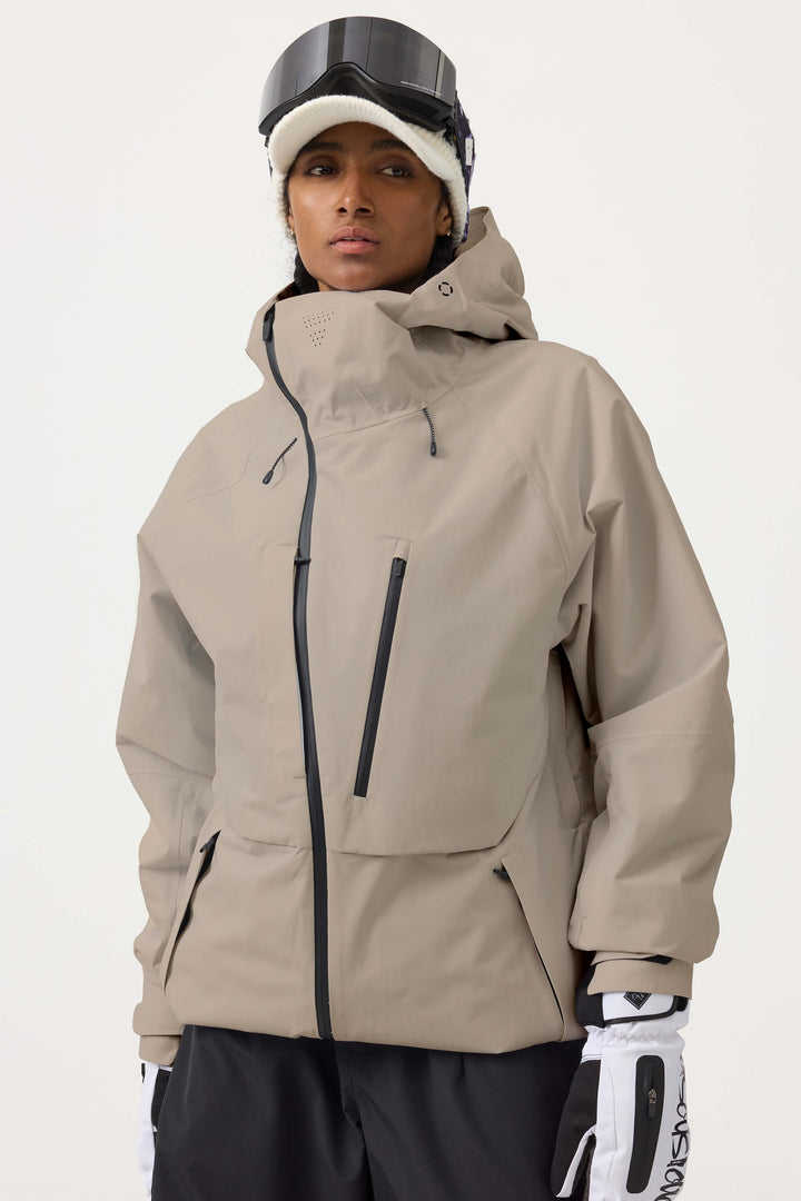 Off-White Face Vented Multi-Pocket Komplett wasserdichte Schneejacke für Damen