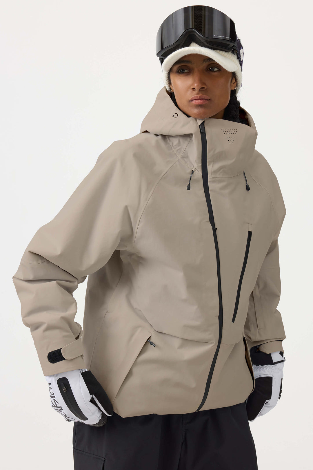 Off-White Face Vented Multi-Pocket Komplett wasserdichte Schneejacke für Damen
