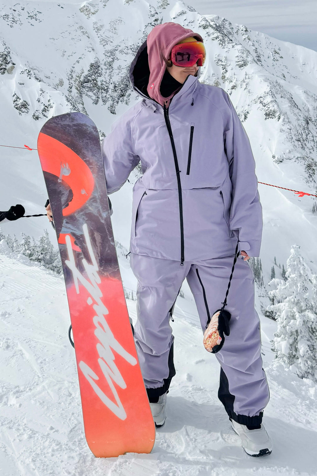 Dámska nepremokavá snehová bunda Off White Face s viacerými vreckami a vetraním