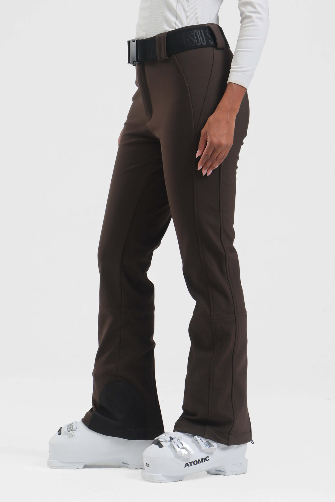 Snow Pants Womens Salopettes Slim Fit Women's Dark Brown Wearable