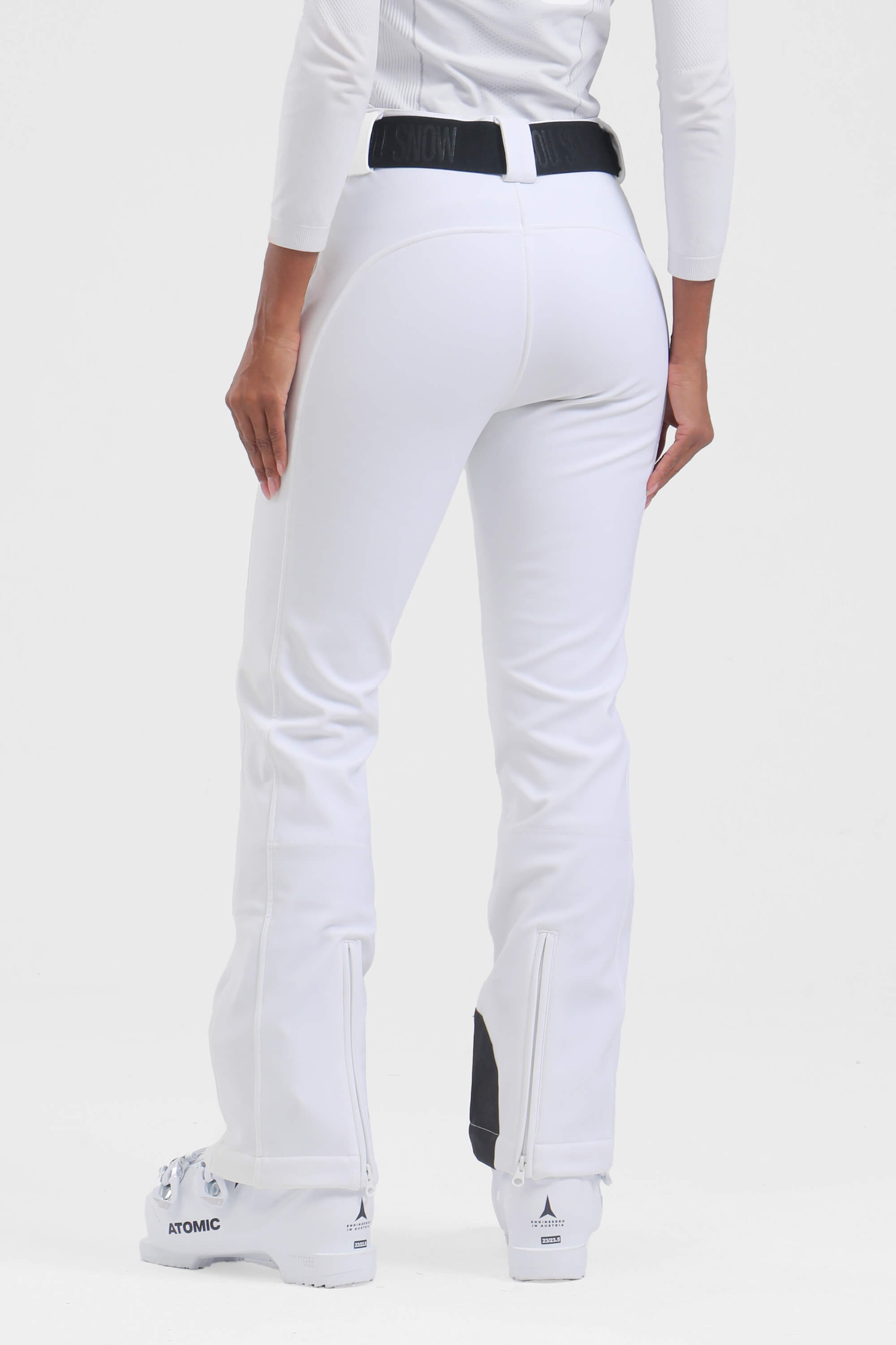 レディース ブラック ウェアラブル スリムフィット フリース裏地付き