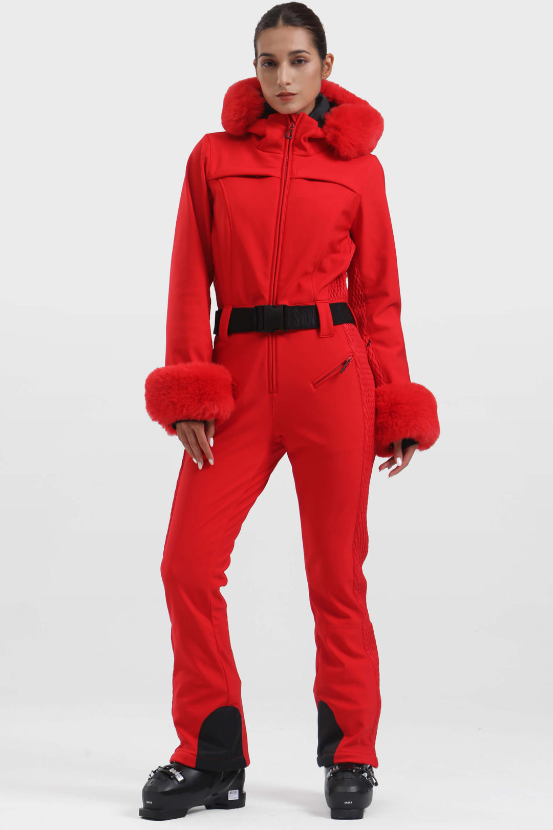 Jumpsuit Combinaison Ski Rouge Femme Ski Fusalp Combinaison Ski