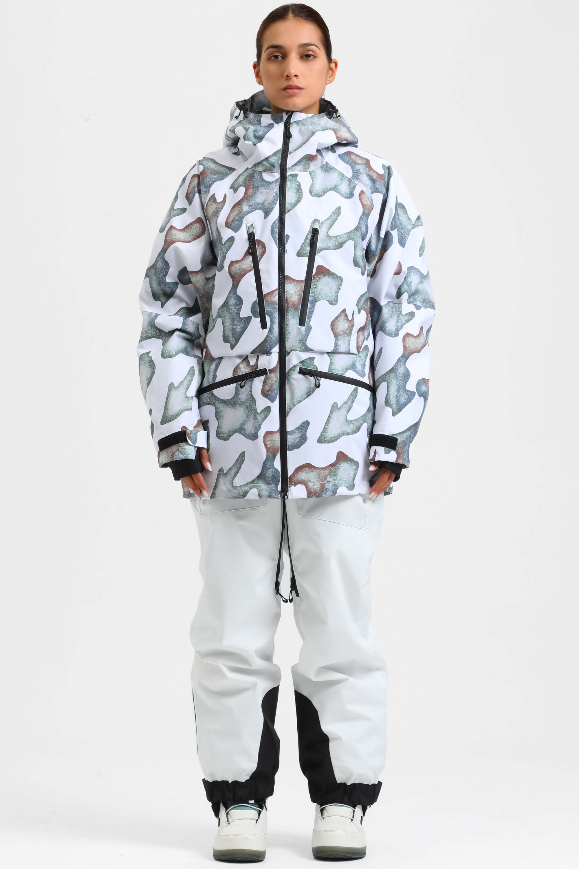 レディース ブラック 多機能 防水 断熱 スノージャケット – GSou Snow