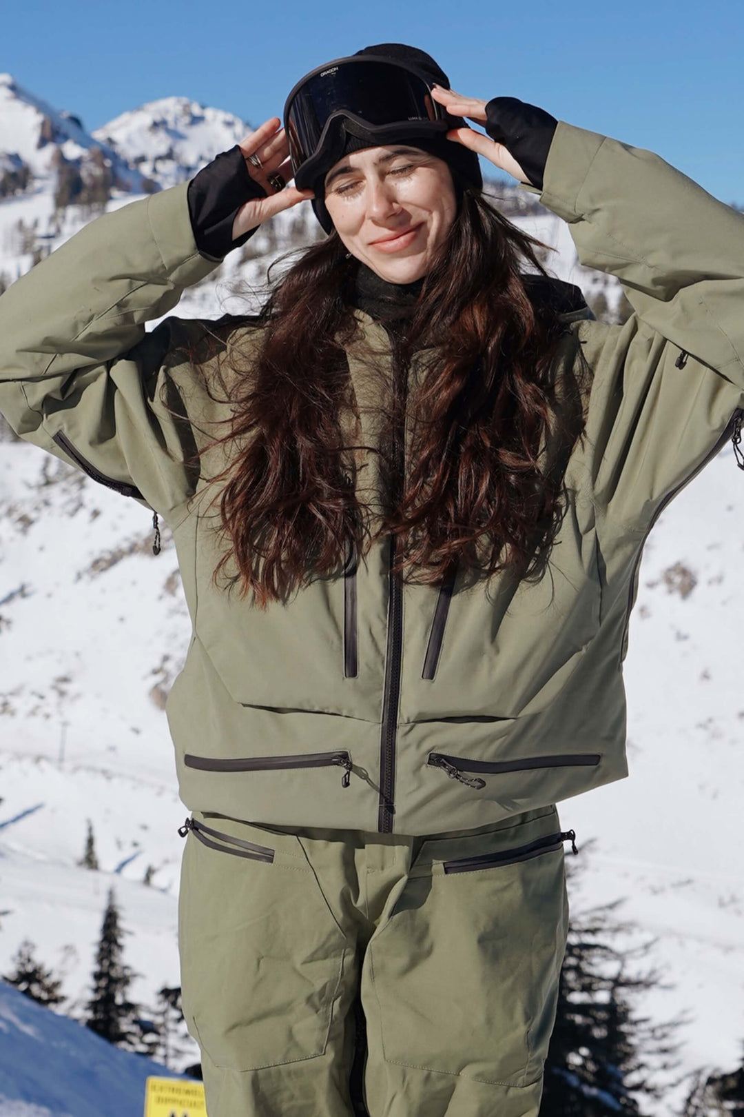 Women's Coffee Multifunctional Waterproof Insulated Snow Jacket