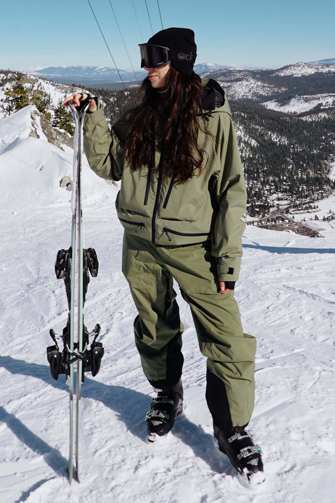 Women's Coffee Multifunctional Waterproof Insulated Snow Jacket