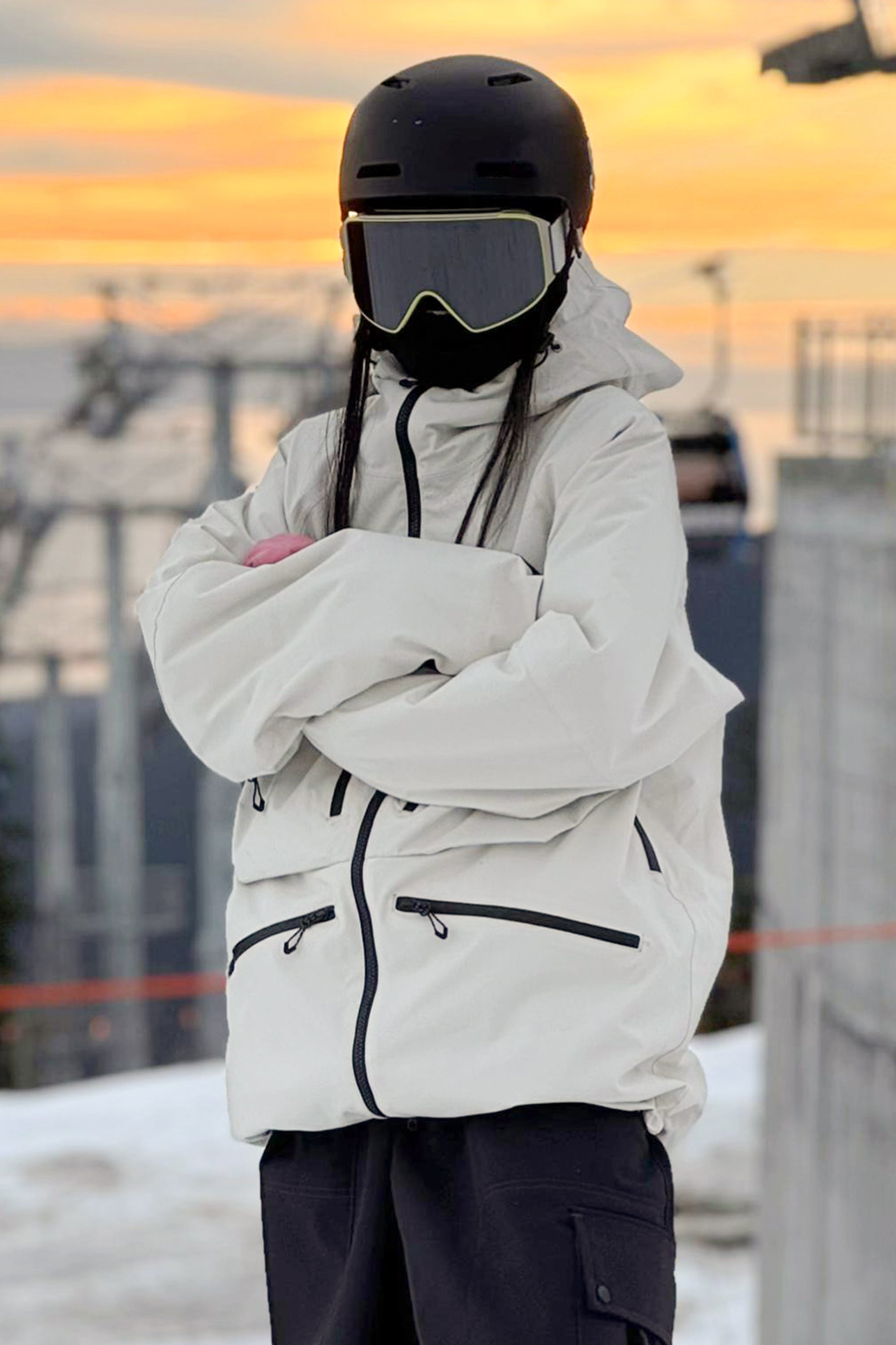 レディース ブラック 多機能 防水 断熱 スノージャケット – GSou Snow