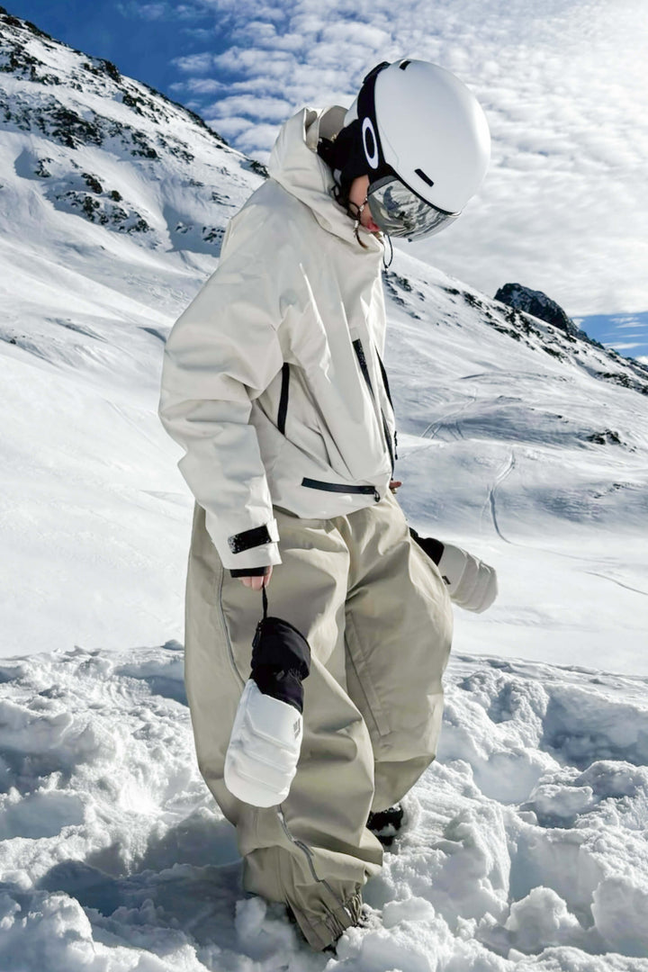 Women's Coffee Multifunctional Waterproof Insulated Snow Jacket
