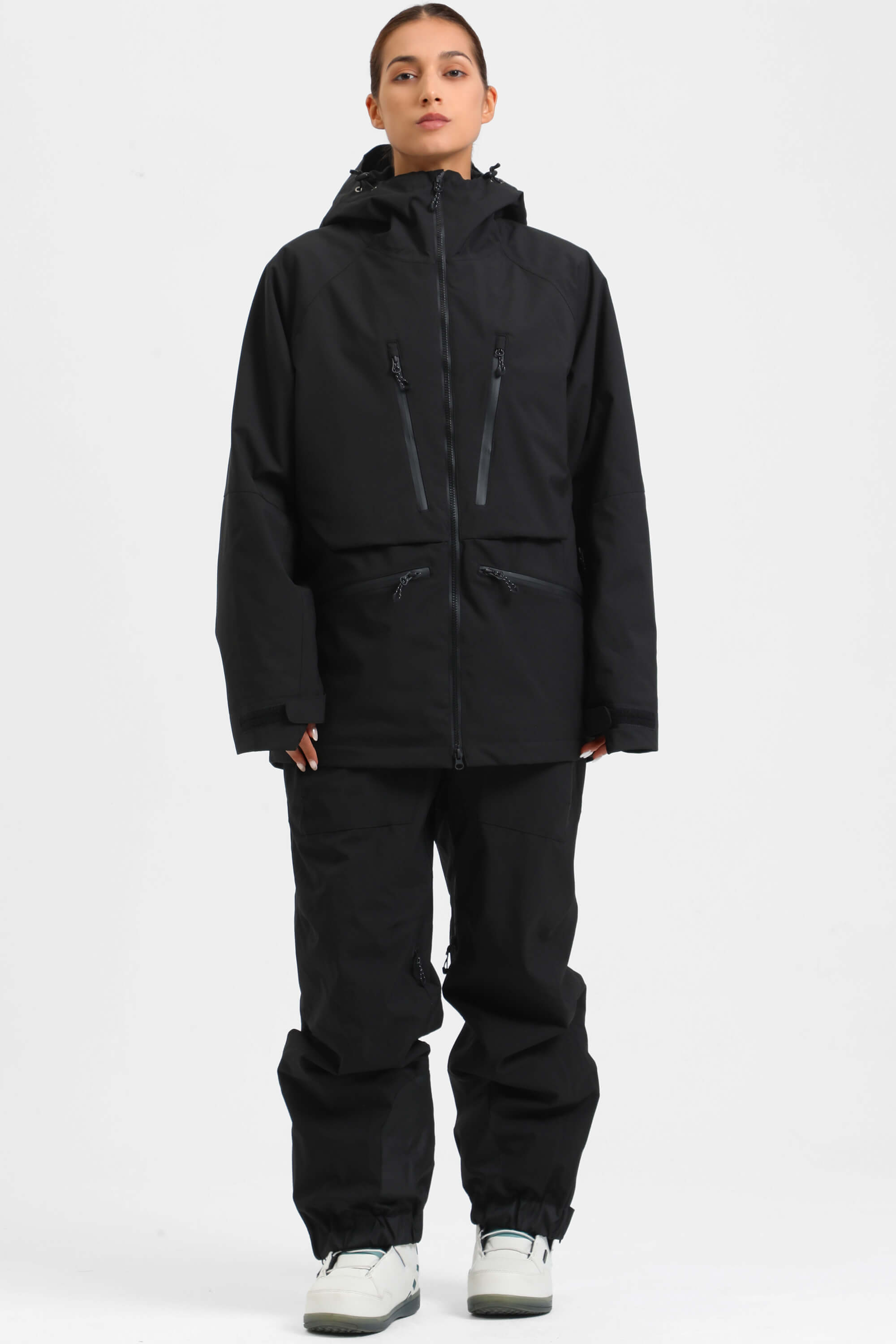レディース ブラック 多機能 防水 断熱 スノージャケット – GSou Snow
