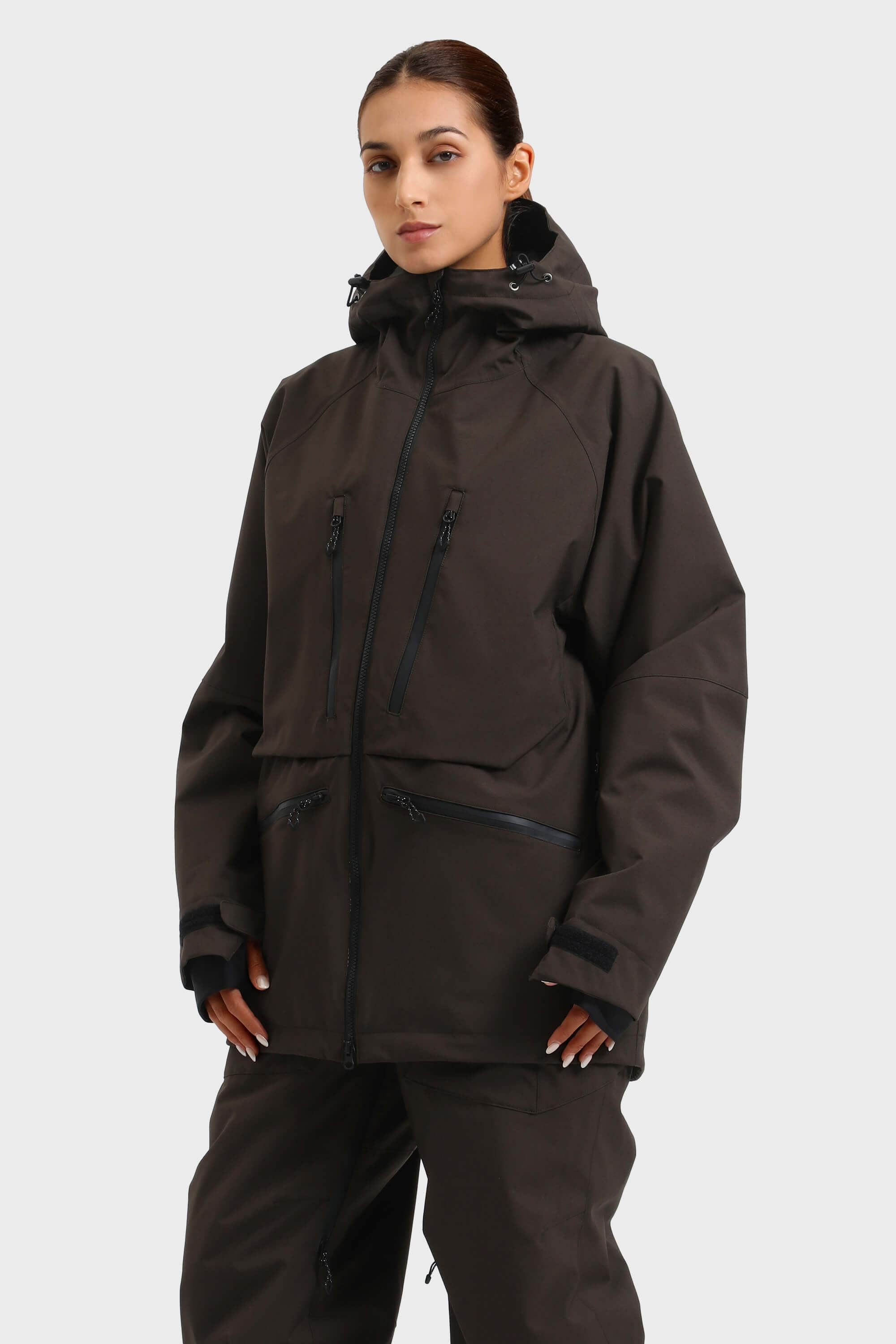 Women's Pink Multifunctional Waterproof Insulated Snow Jacket