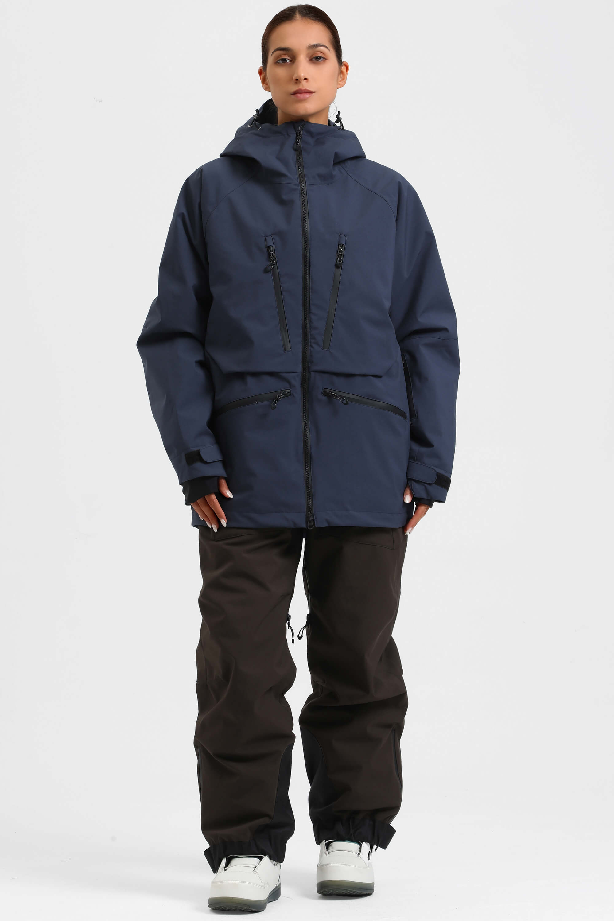 レディース ブラック 多機能 防水 断熱 スノージャケット – GSou Snow