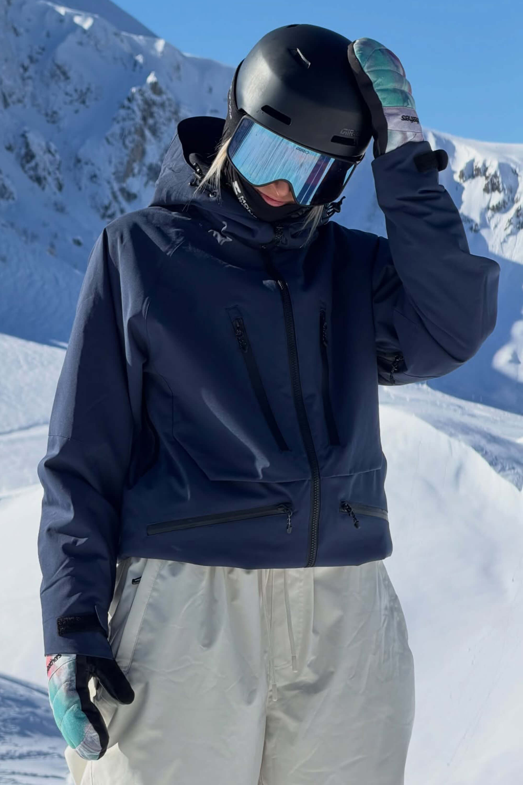 レディース ブラック 多機能 防水 断熱 スノージャケット – GSou Snow