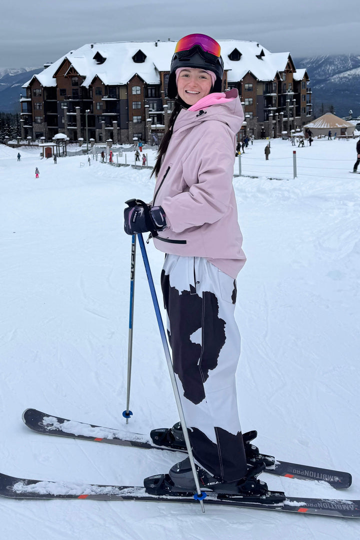 Women's Pink Multifunctional Waterproof Insulated Snow Jacket