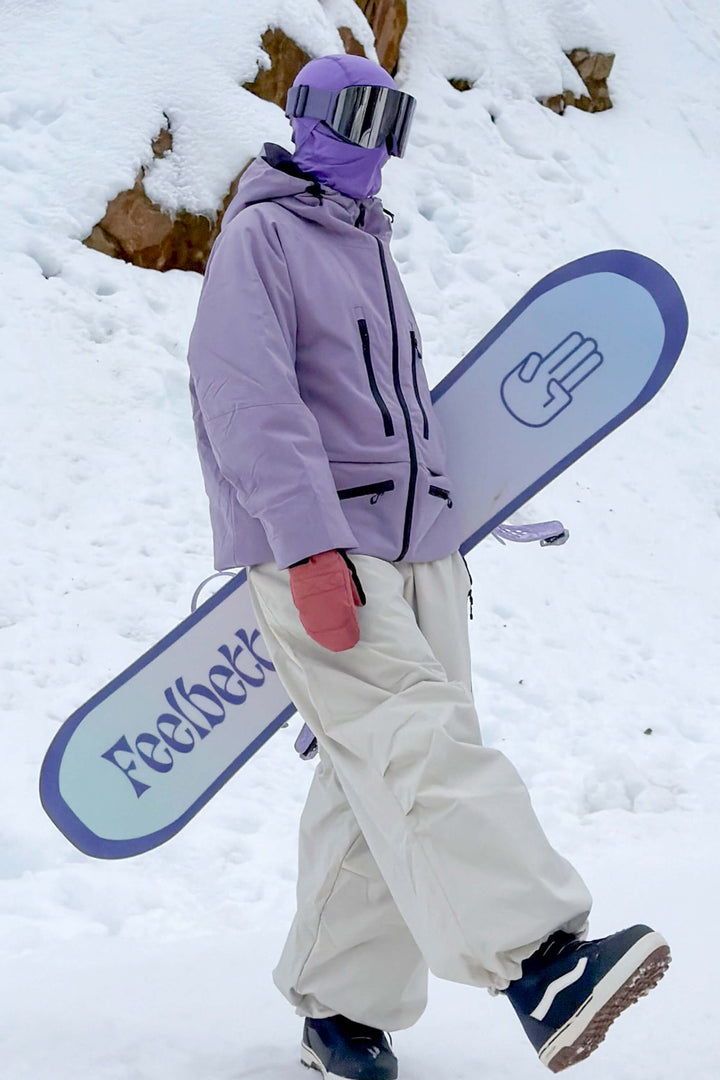 Women's Pink Multifunctional Waterproof Insulated Snow Jacket