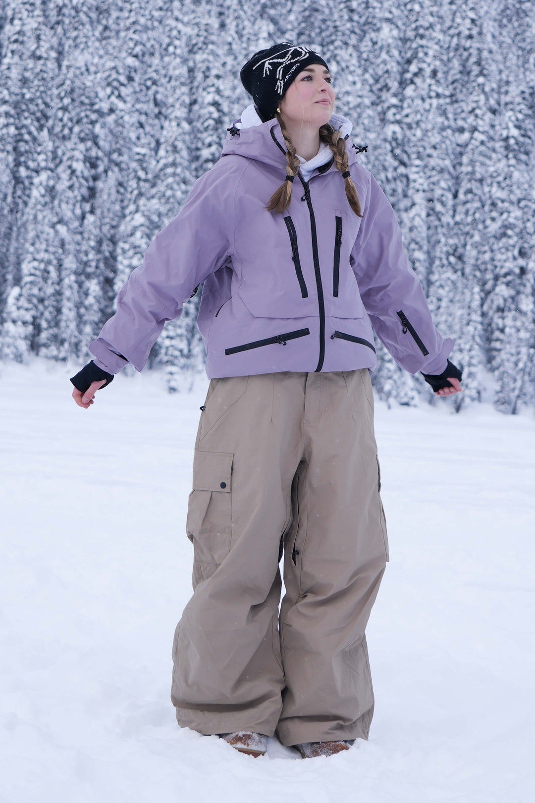 Women's Ice Blue Multifunctional Waterproof Insulated Snow Jacket