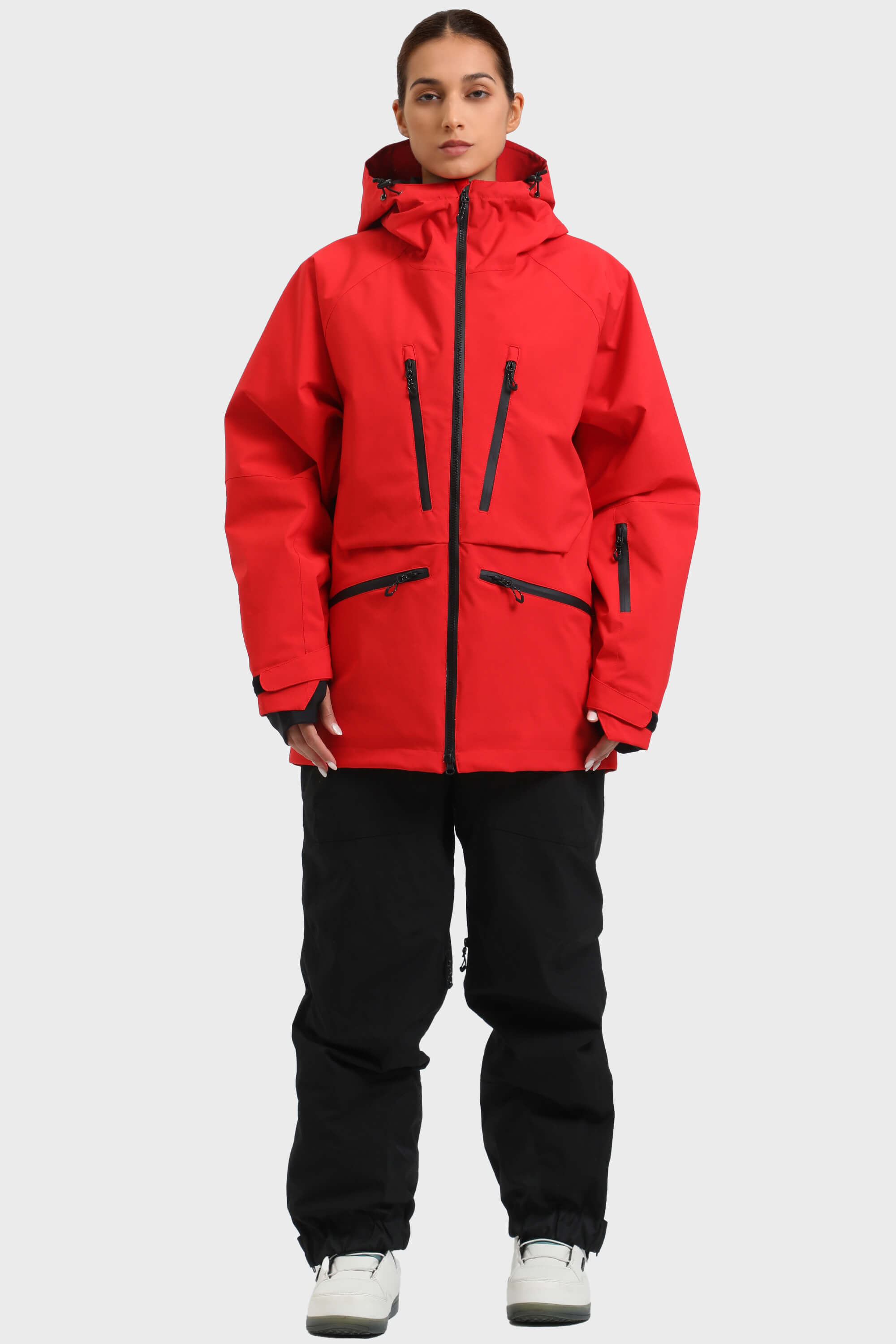 レディース ブラック 多機能 防水 断熱 スノージャケット – GSou Snow