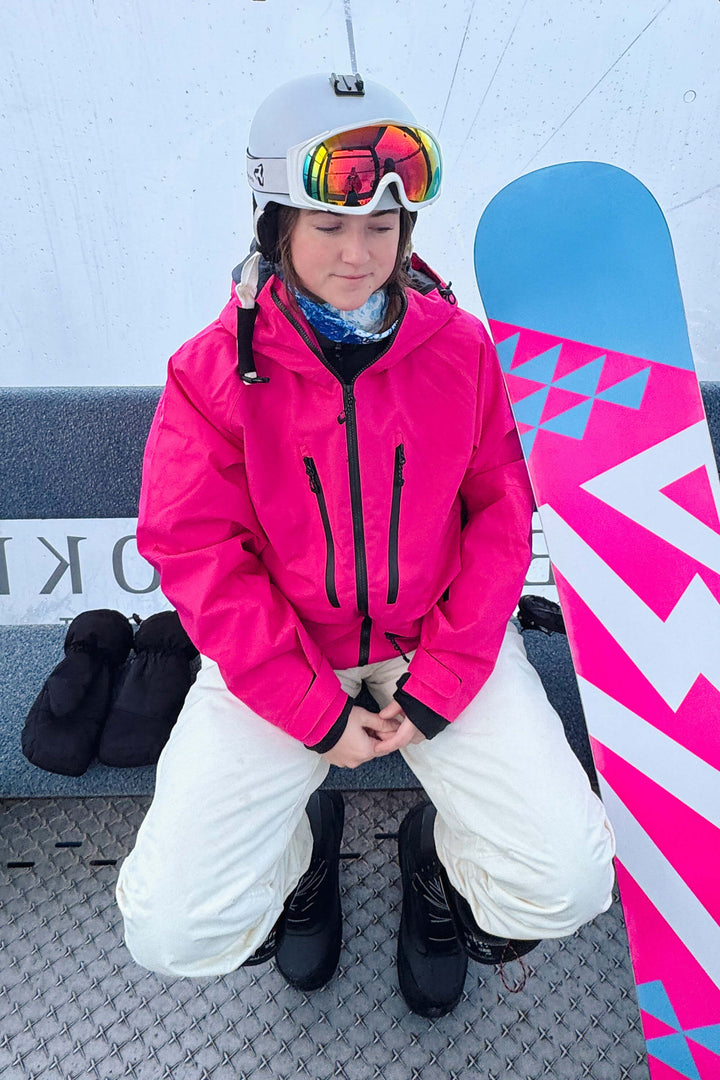 Women's Ice Blue Multifunctional Waterproof Insulated Snow Jacket