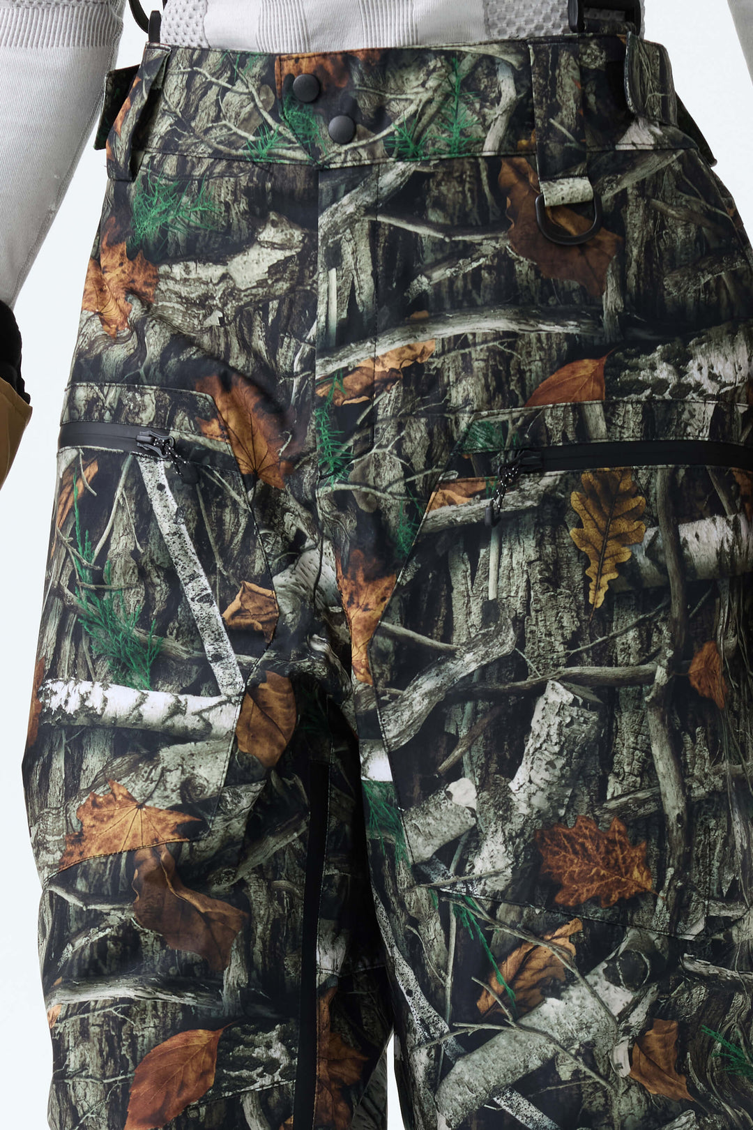Women's Bark Woodland Camo Insulated Baggy Snow Pants With Detachable Suspenders