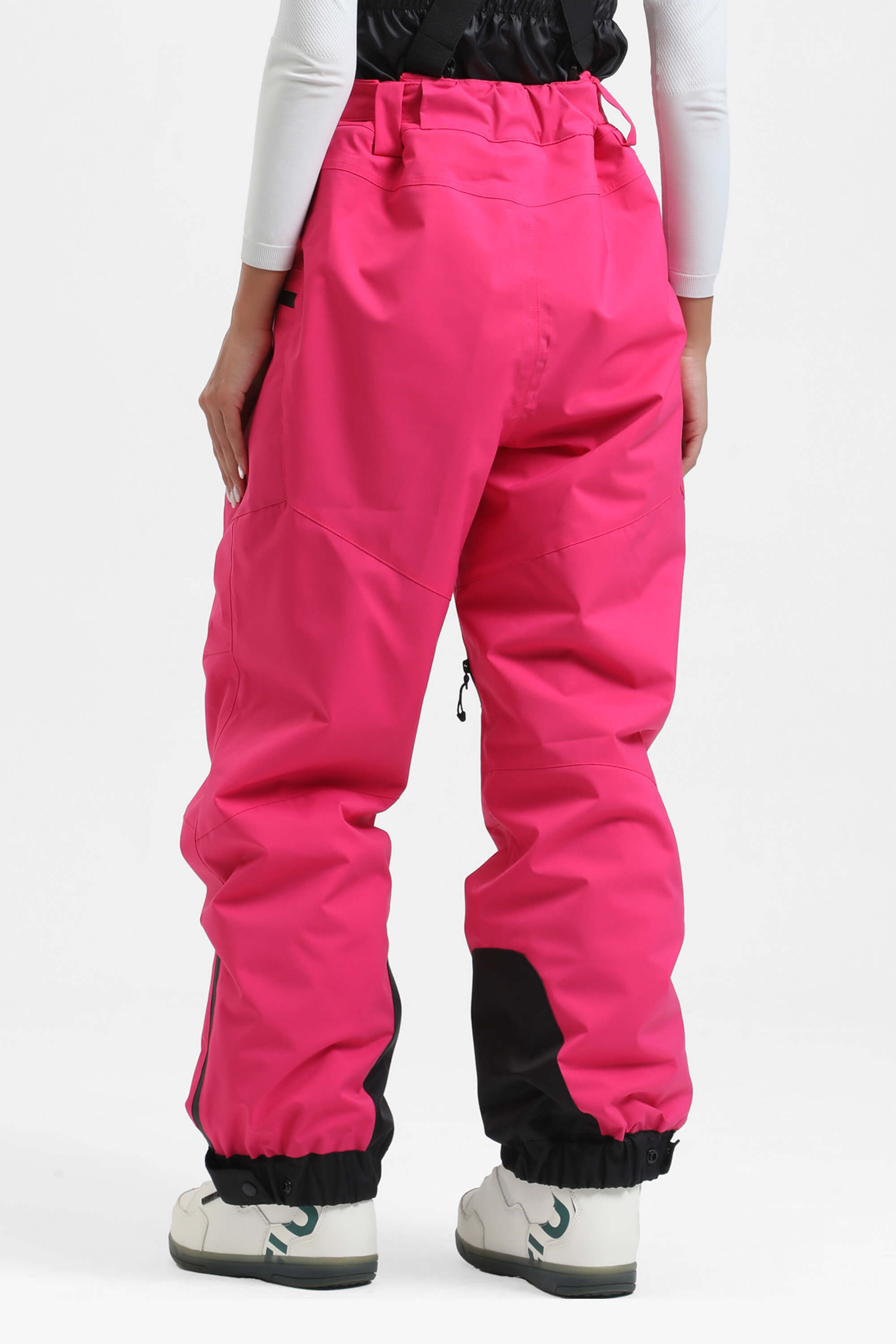Women's Lavender Insulated Baggy Snow Pants With Detachable