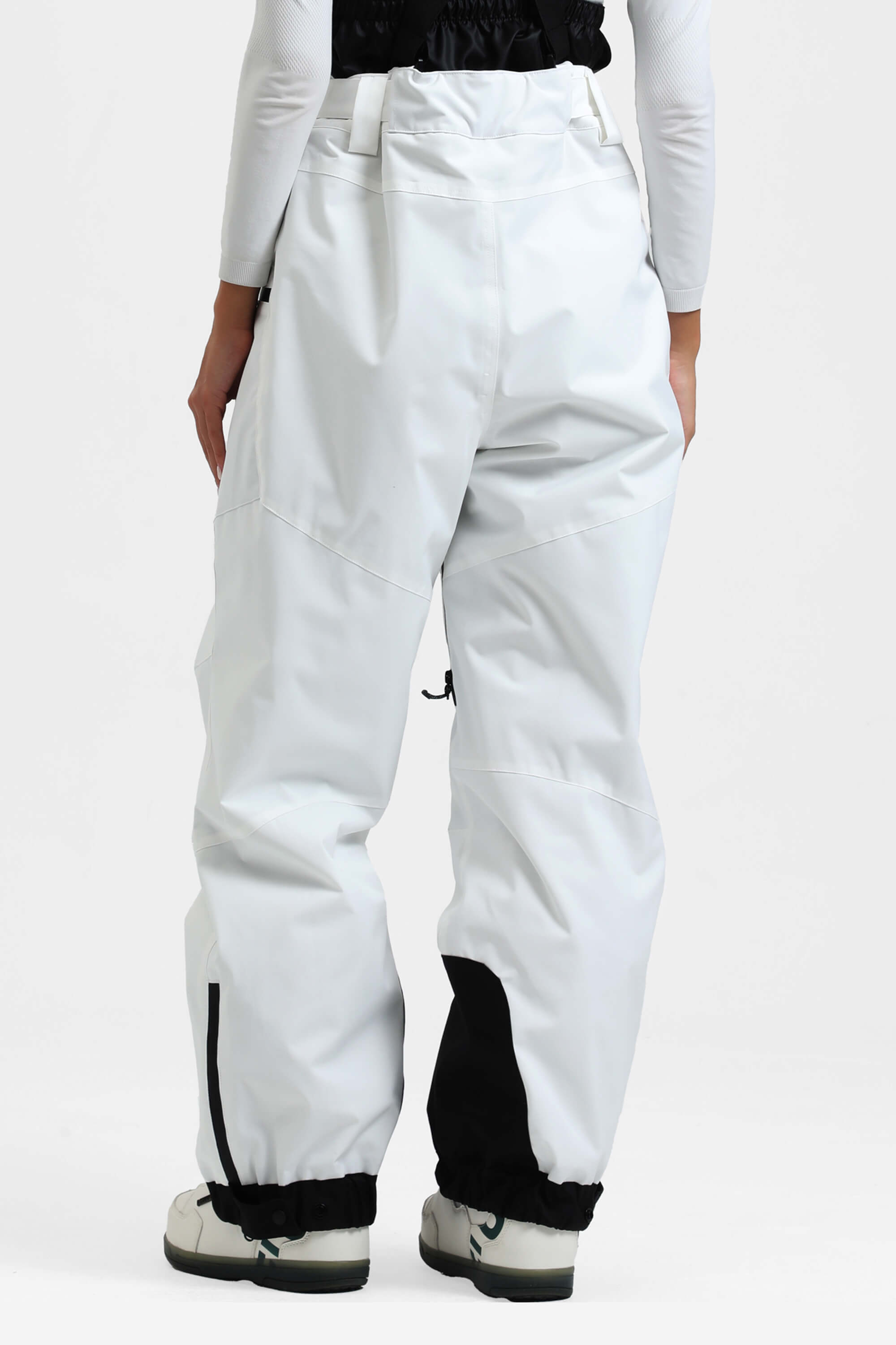 Women's Lavender Insulated Baggy Snow Pants With Detachable