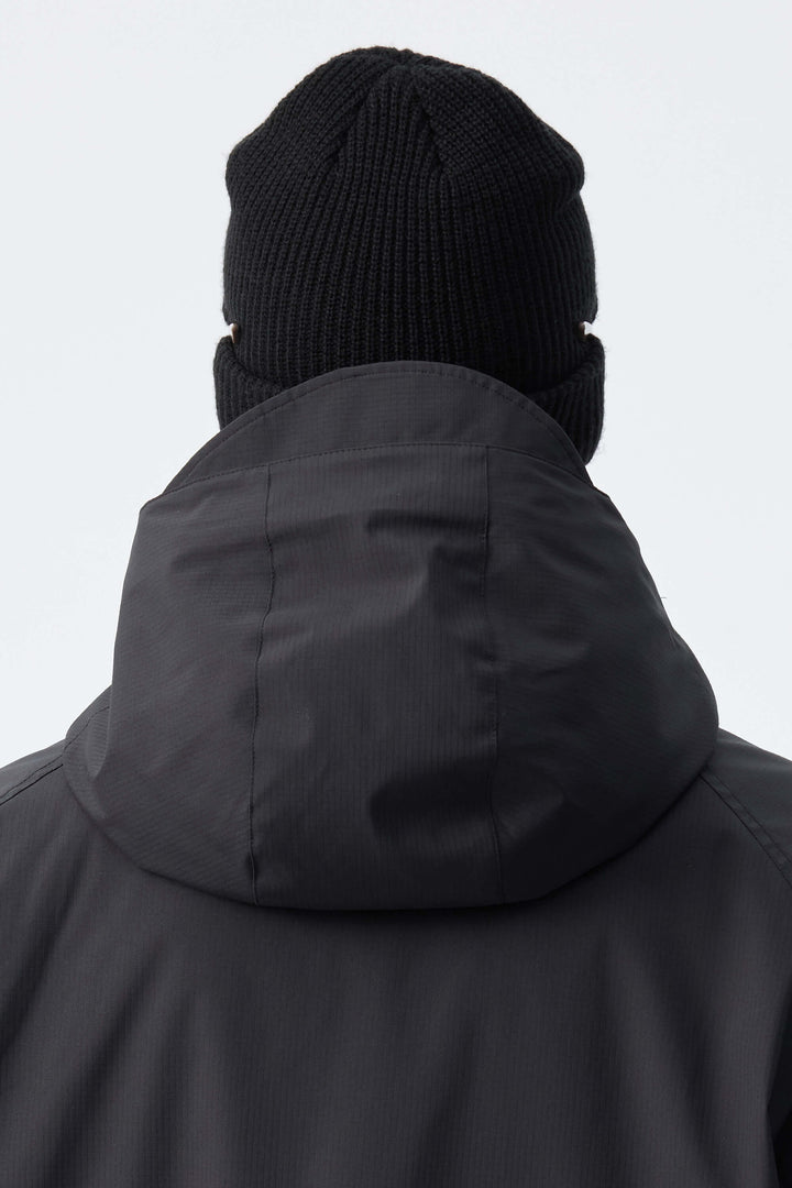 Unisex Black Soft Heathered Cuffed Beanie