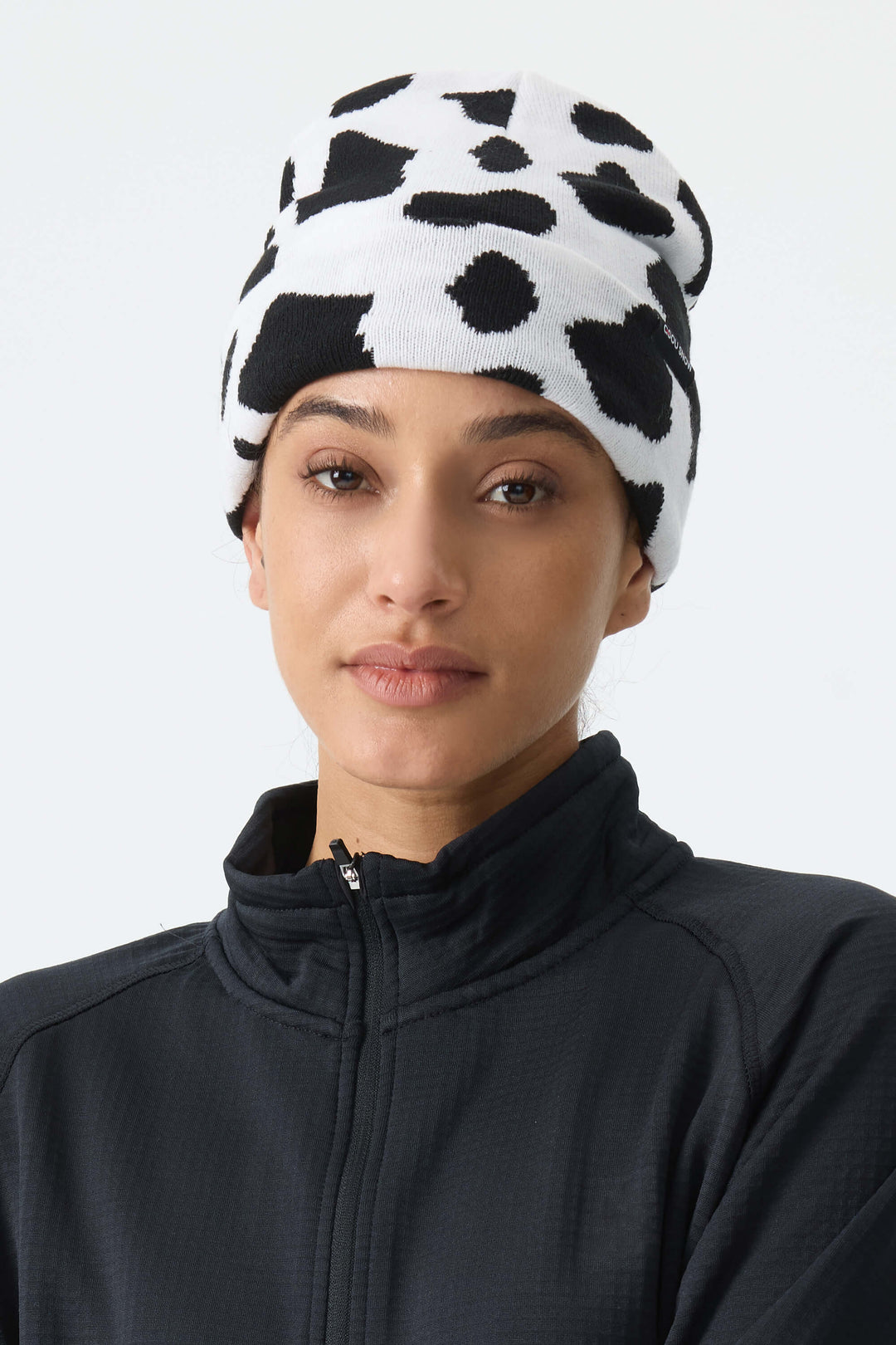 Unisex Cow Print Cuffed Beanie