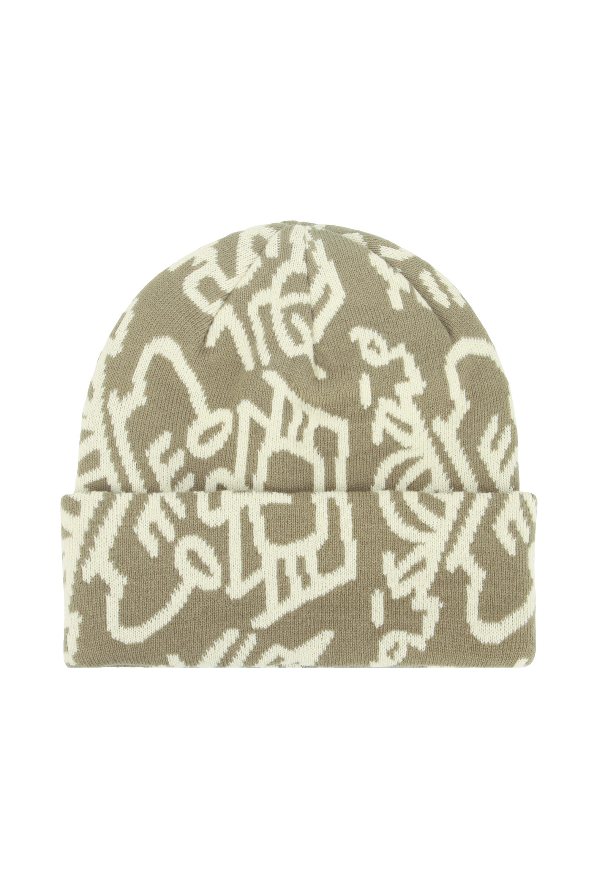 Unisex Light Green Graffiti Thick Cuffed Beanie – GSou Snow