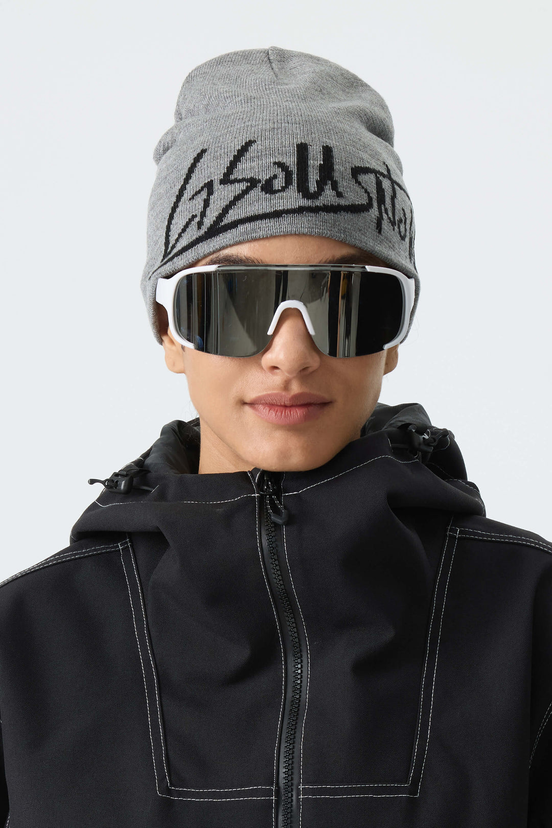 Unisex Light Gray Logo Cuffless Lightweight Beanie