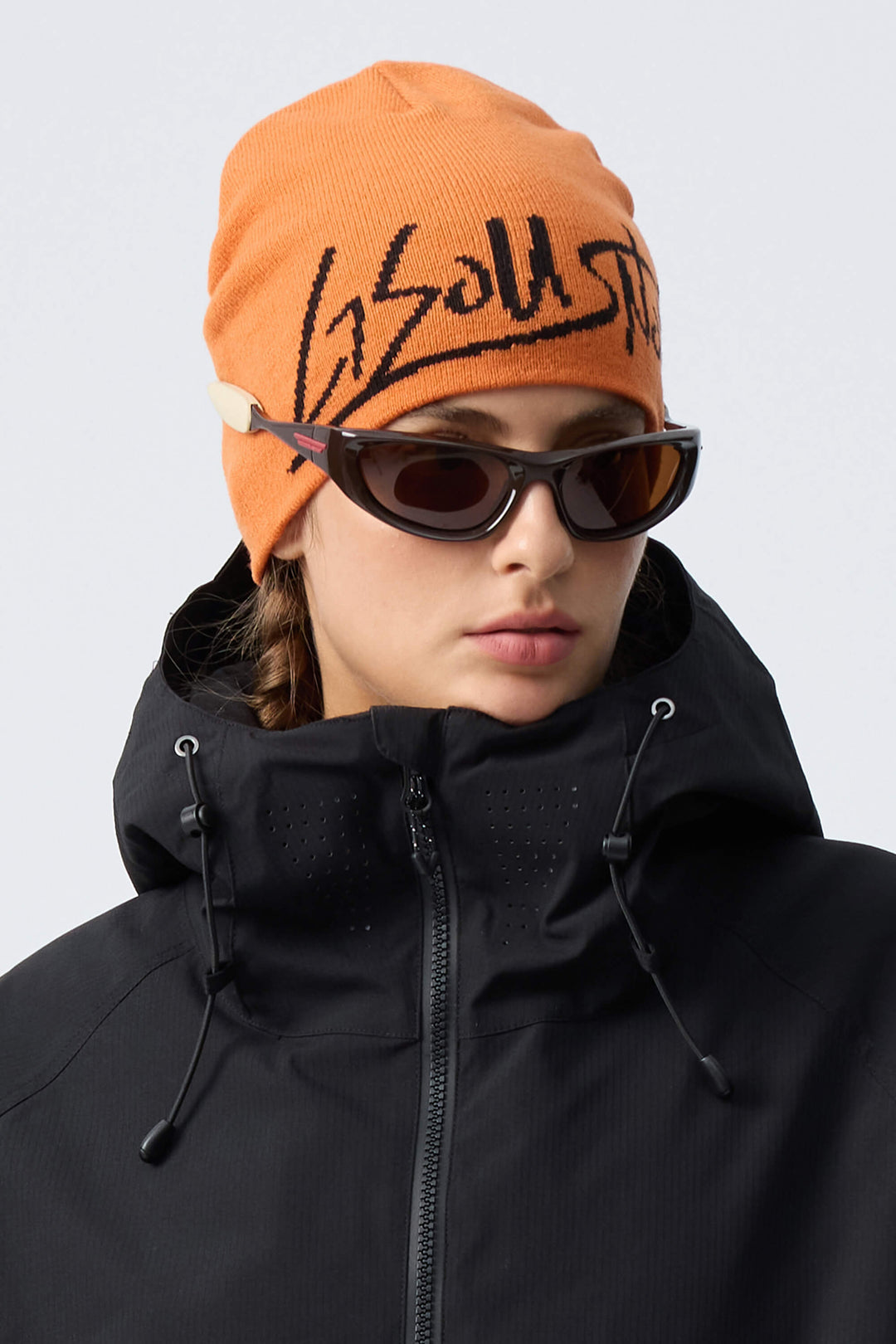 Unisex Dark Gray Logo Cuffless Lightweight Beanie