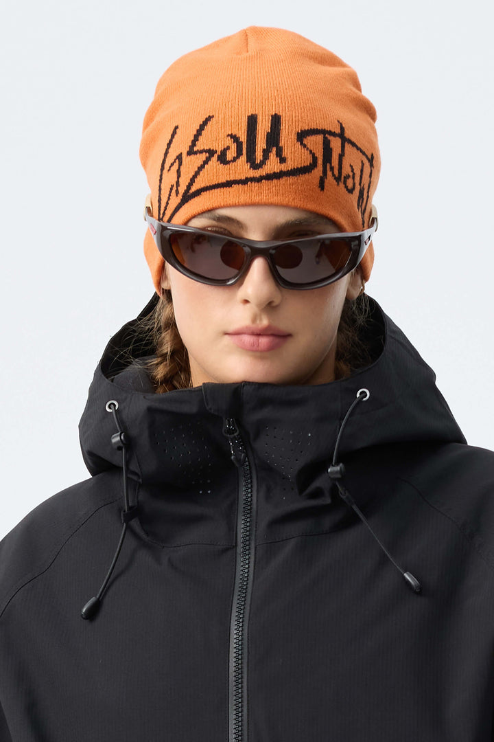 Unisex Dark Gray Logo Cuffless Lightweight Beanie