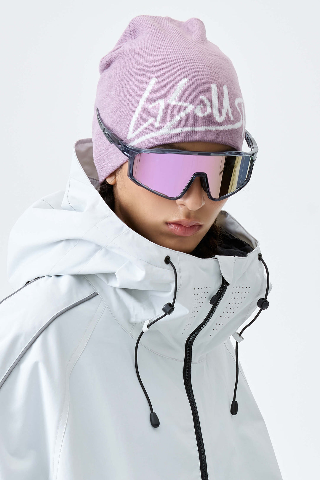Unisex Lavender Logo Cuffless Lightweight Beanie