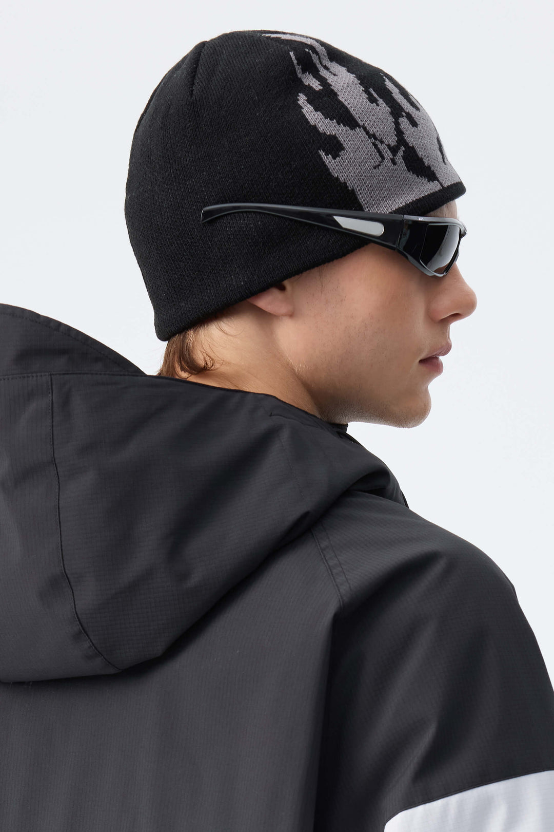 Unisex Black Flame Cuffless Breathable Beanie