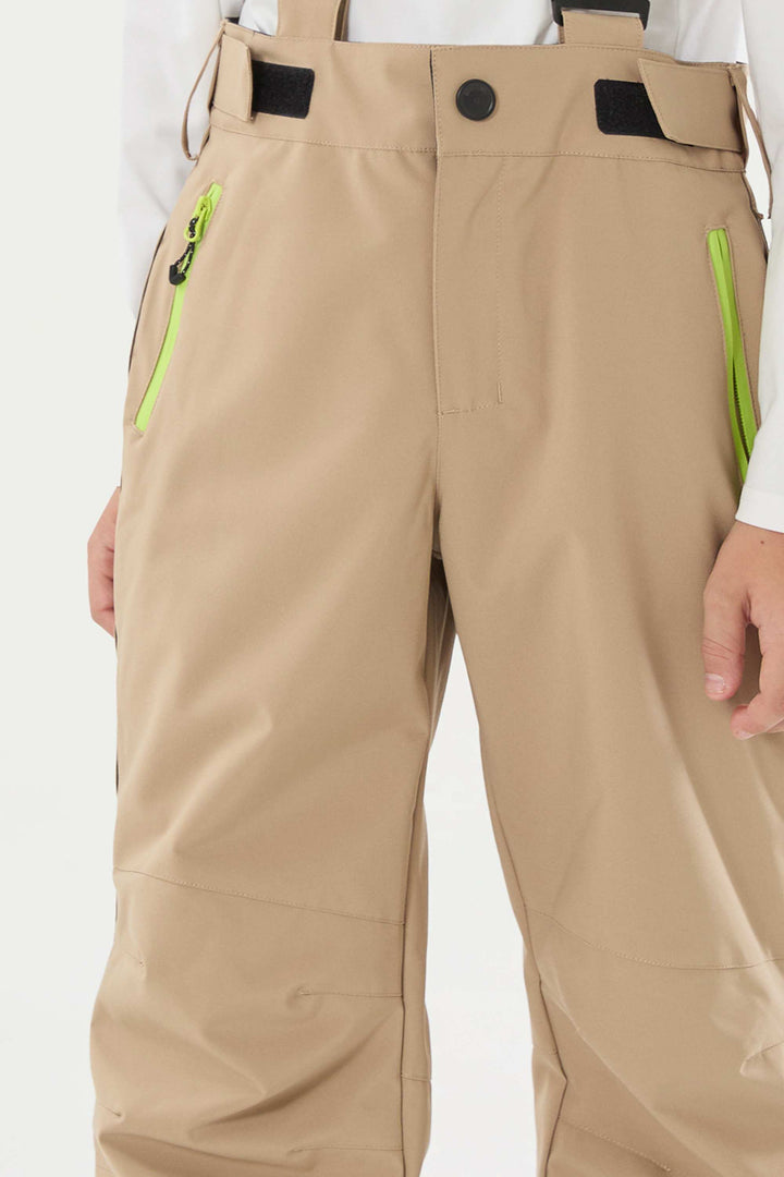 Marineblaue isolierte Schneehose mit Hosenträgern für Kinder 