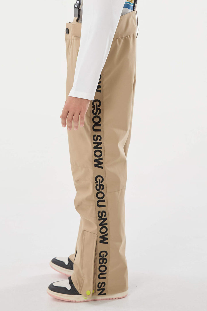 Marineblaue isolierte Schneehose mit Hosenträgern für Kinder 