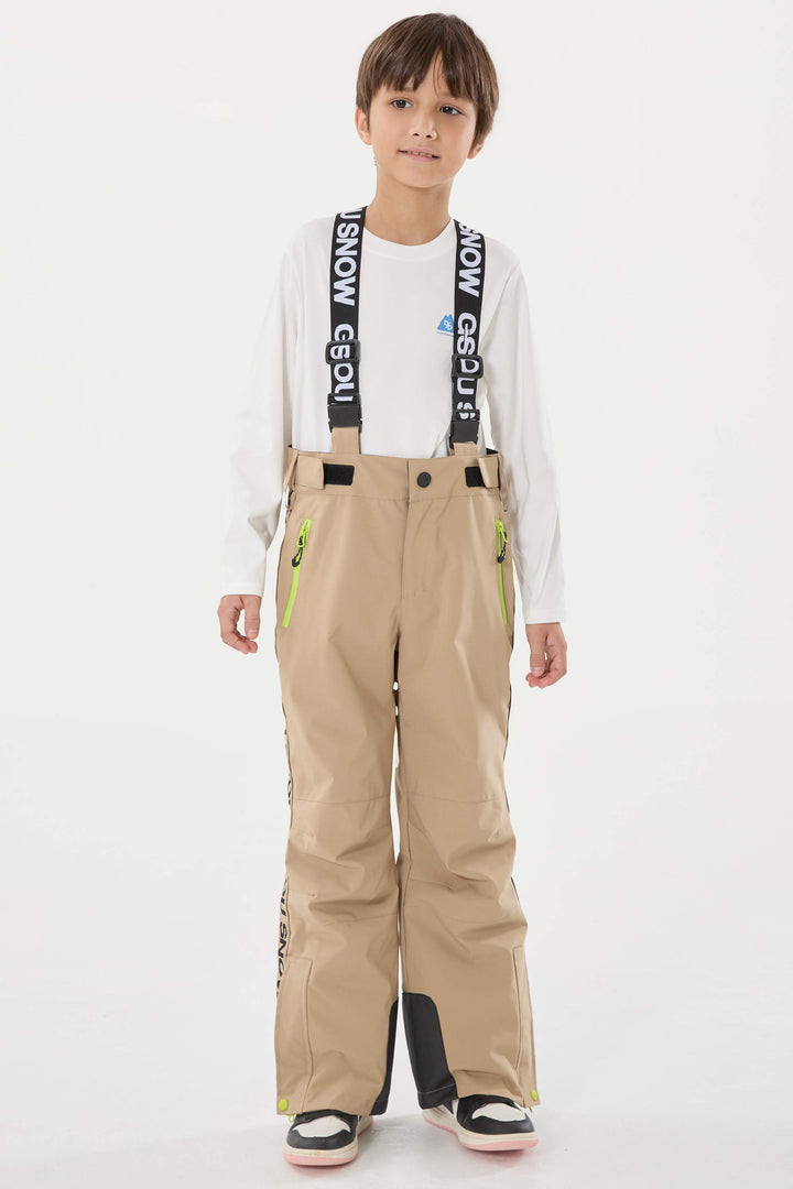 Marineblaue isolierte Schneehose mit Hosenträgern für Kinder 