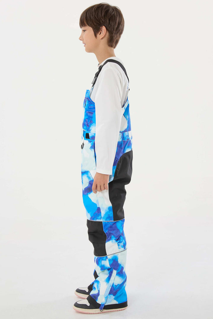 Lila Batik-Schneelatzhose für Jungen, reflektierend, strapazierfähig