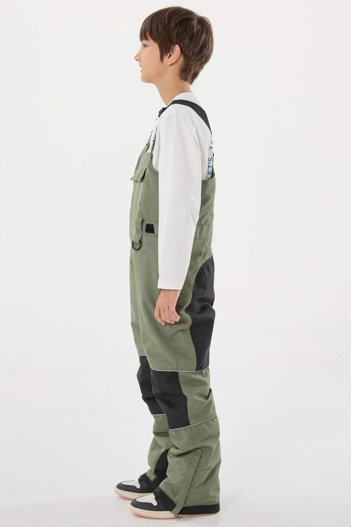 Lila Batik-Schneelatzhose für Jungen, reflektierend, strapazierfähig